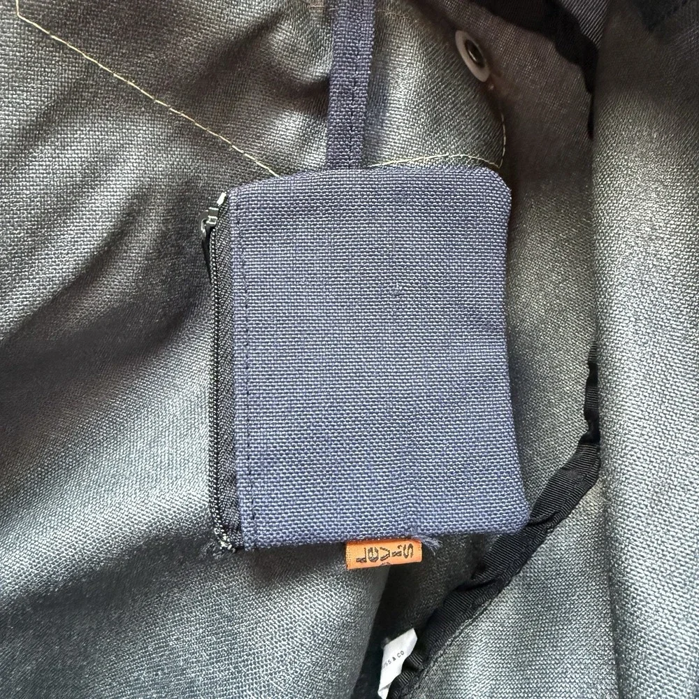 Vintage 80s Levi's Orange Tab Blue‎ Backpack Suede Canvas School Hiking Leather